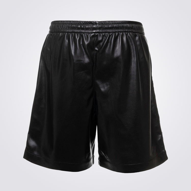 Black Leather Bermuda Short For Mens Leather Shorts