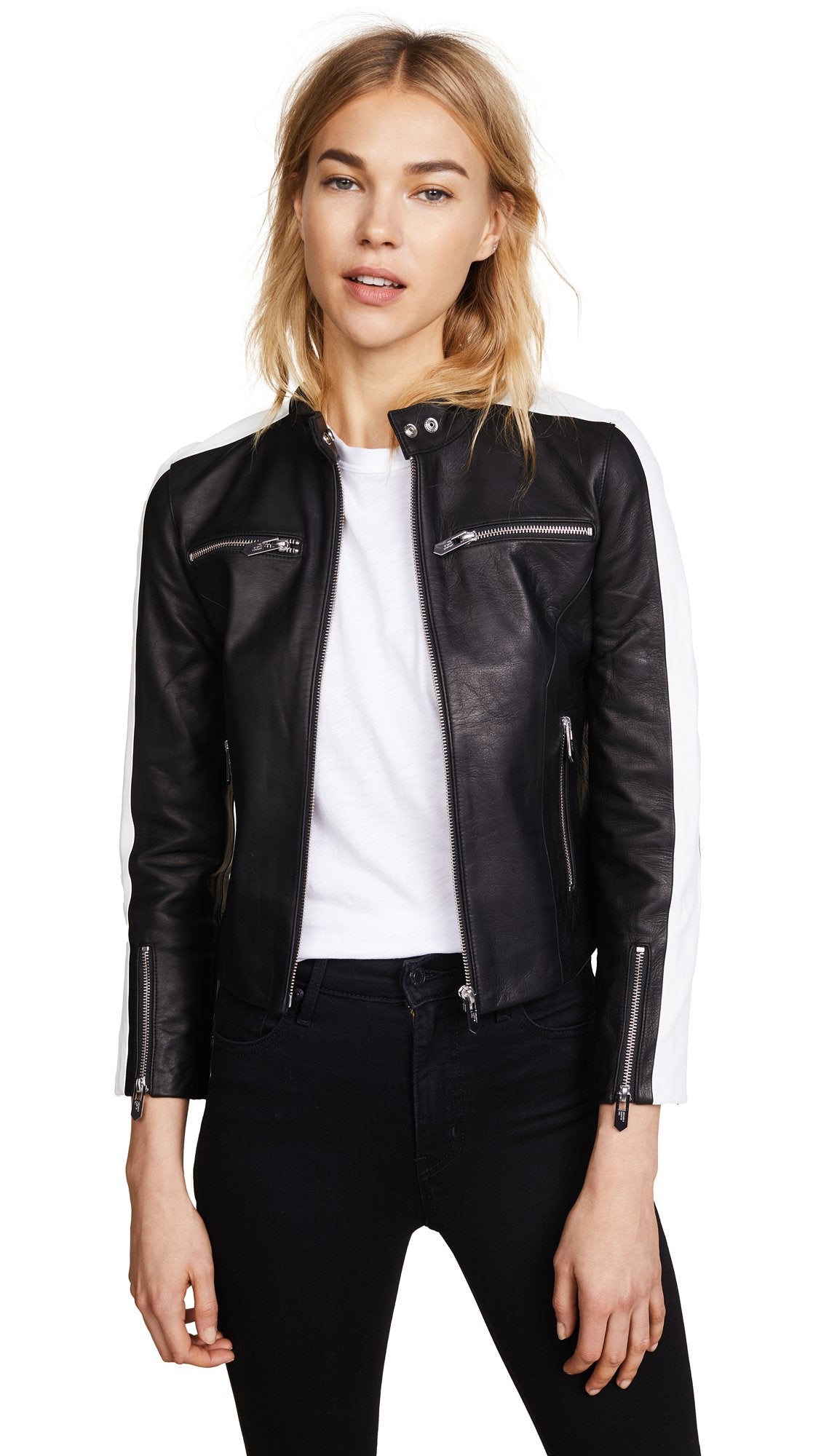 Buy Best New 2024 Style Michel Black Racer Leather Jackets For Sale
