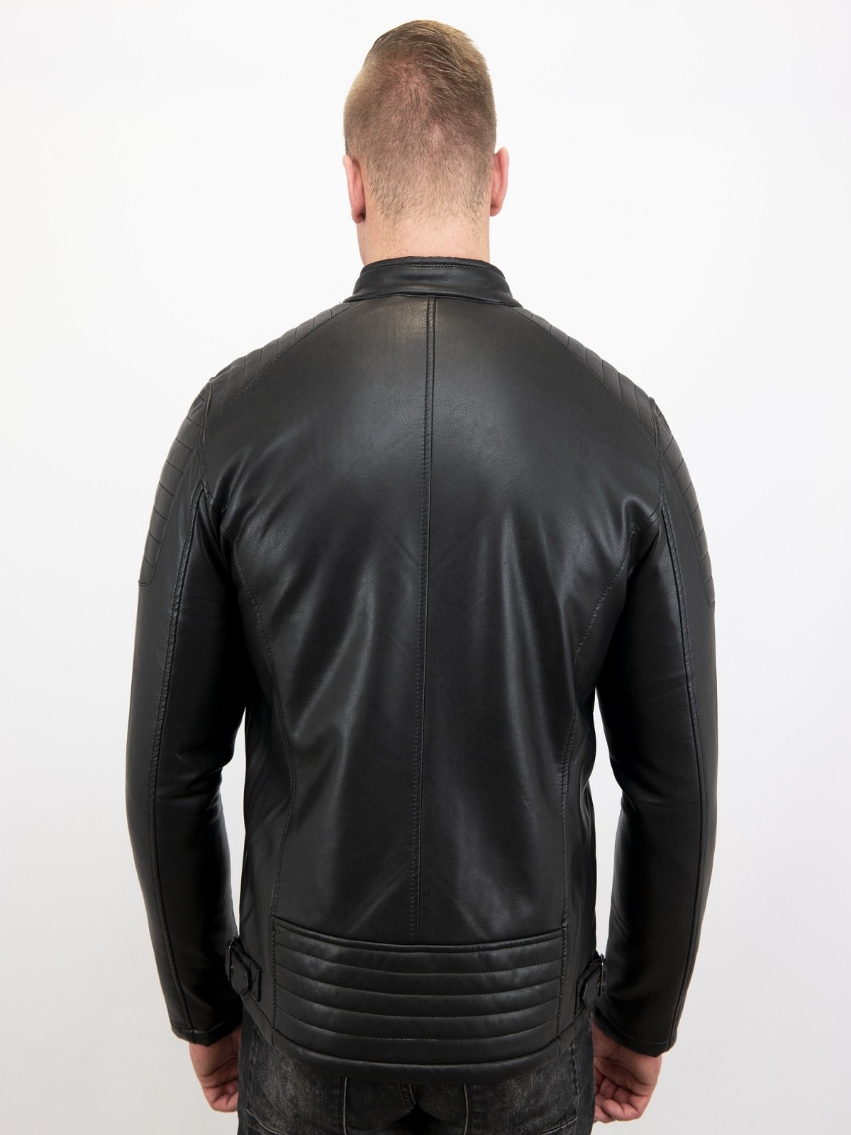 Cafe Racer Biker Leather Jacket