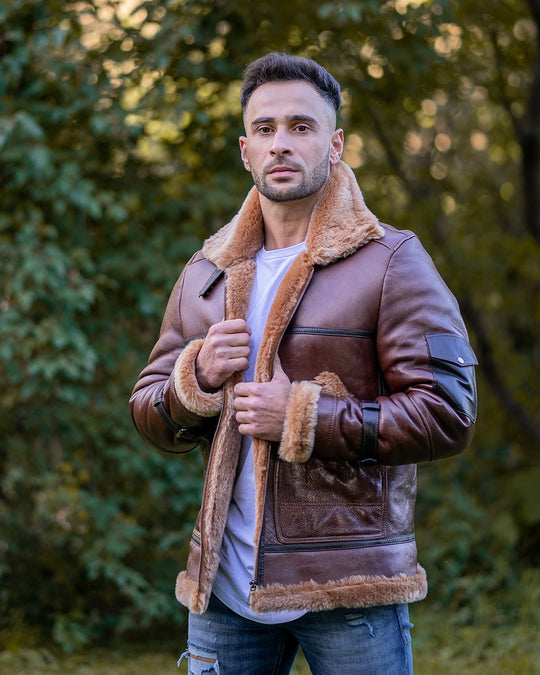 Esa Brown Shearling Jacket