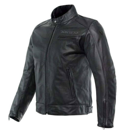 Dainese Zaurax Black Leather Motorcycle Jacket