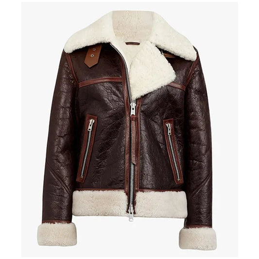 Elinor Choco Brown Shearling Jacket