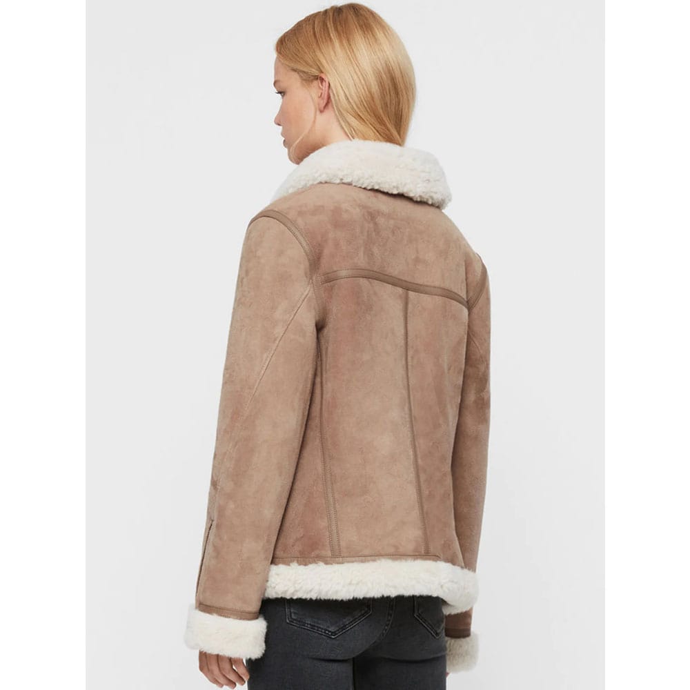 Express Pink Shearling Jacket