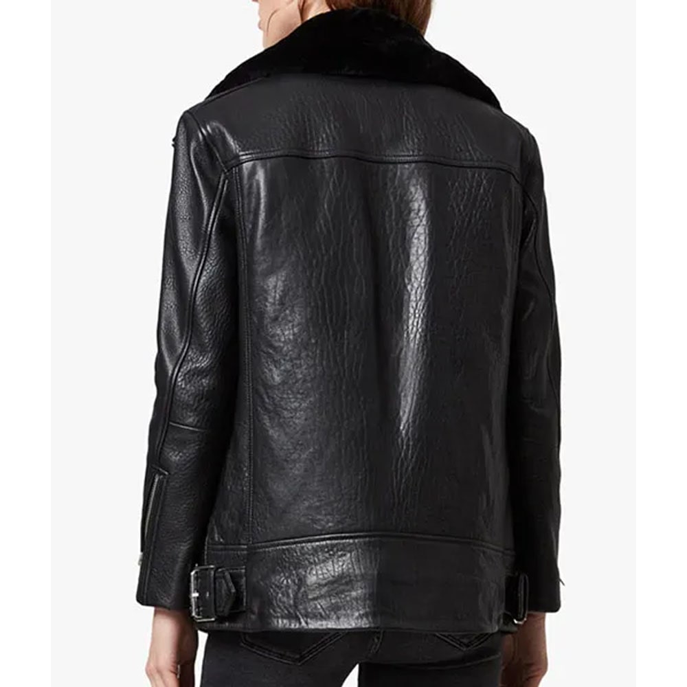 Fay Black Shearling Collar Jacket