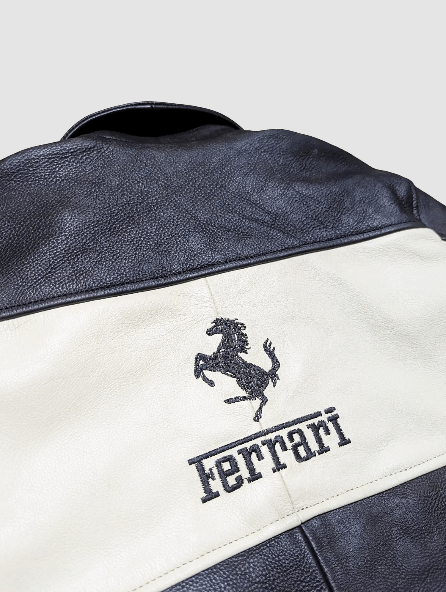 Ferrari Racing F1 Leather Bomber Jacket