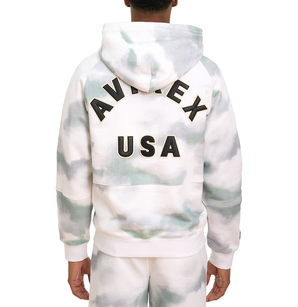 Genuine High Quality Of Allover Sky Camo Avirex Hoodie Cotton Fleece For Sale