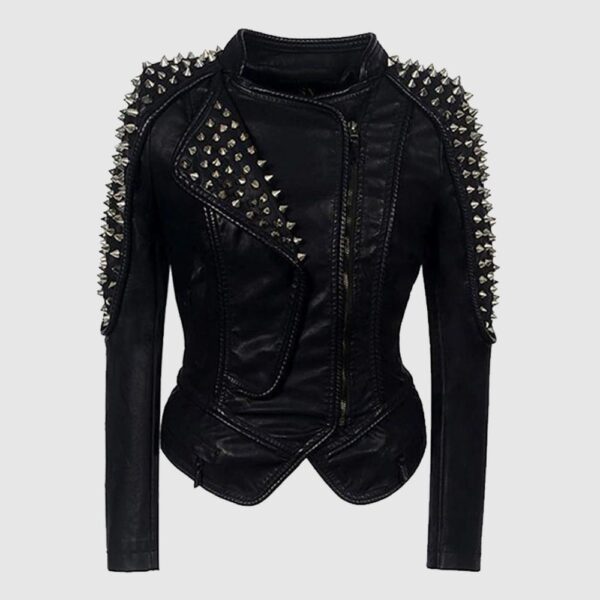 Gothic Er Punk Rock Women’s Rivet Motorcycle Jacket