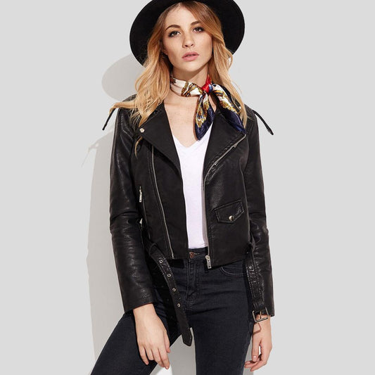 Handmade Best High Quality Of Fashion Sienna Black Biker Leather Jacket