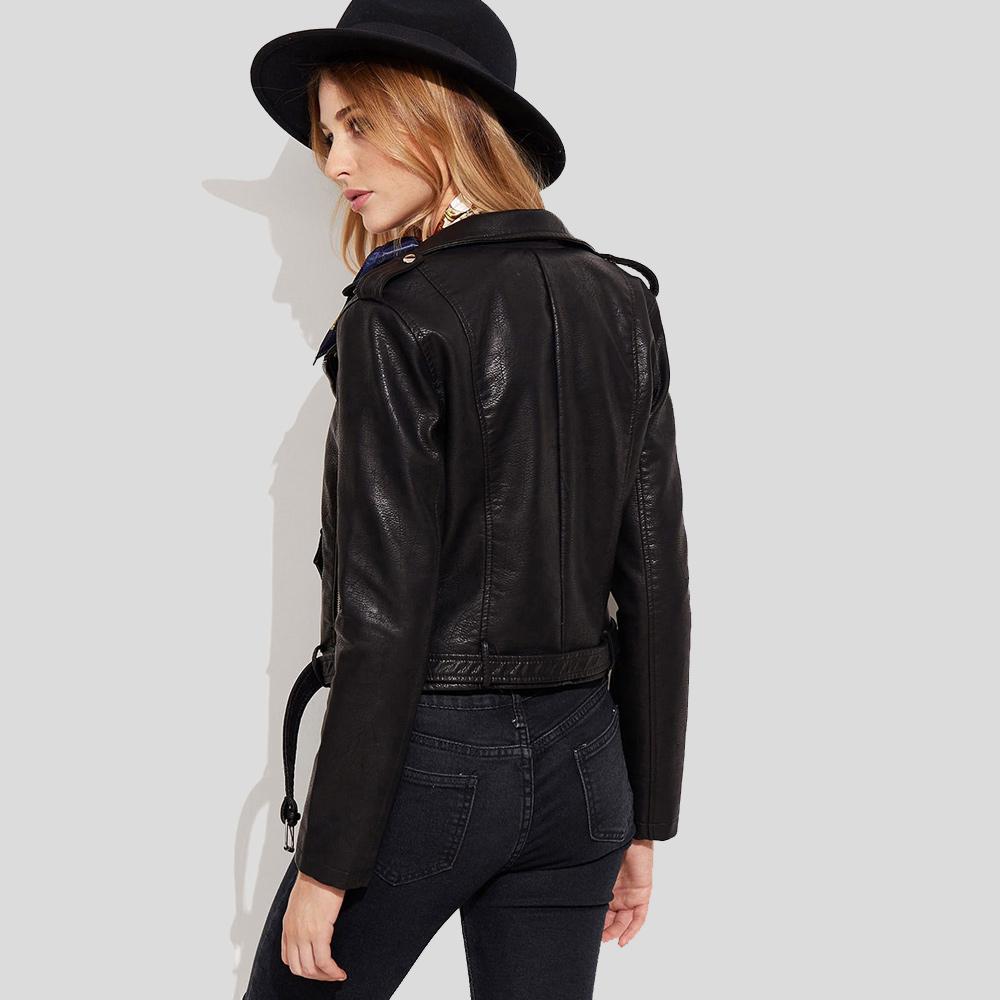 Handmade Best High Quality Of Fashion Sienna Black Biker Leather Jacket