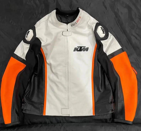 Handmade Custom KTM Racing Leather Jacket