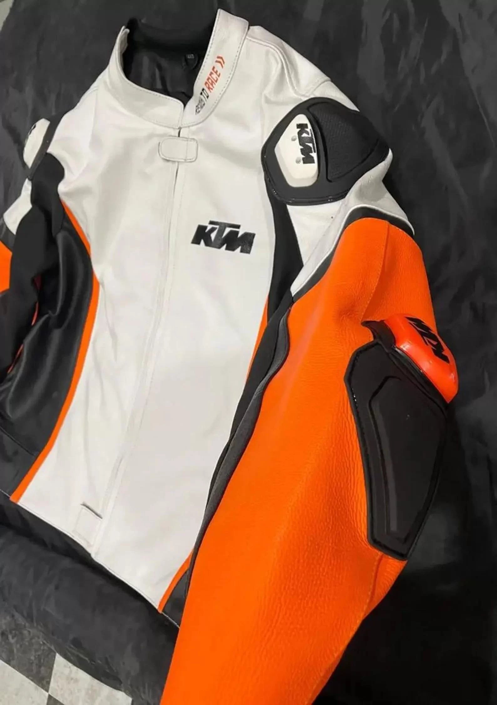 Handmade Custom KTM Racing Leather Jacket