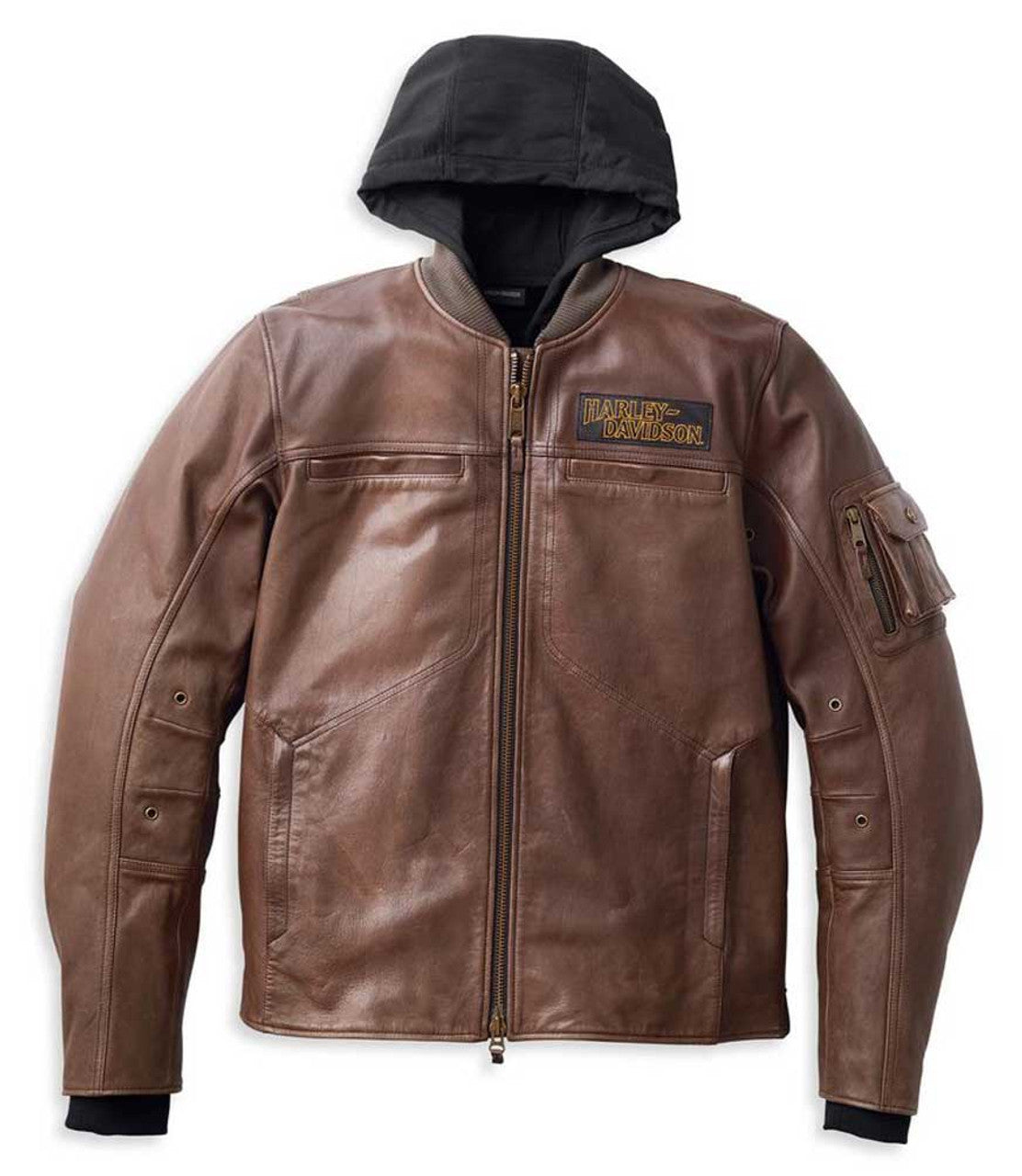 Harley-Davidson Men’s Ventura 3-IN-1 Midweight Leather Jacket, Brown