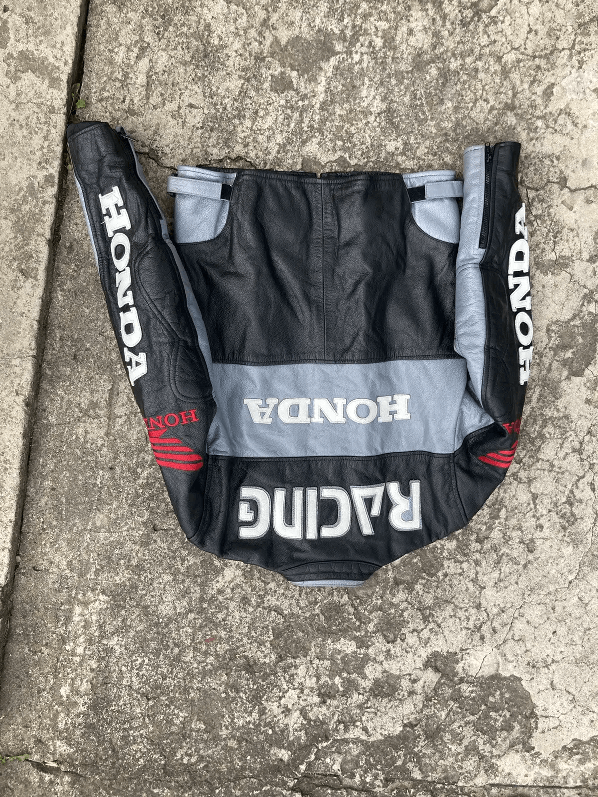 Honda Motorbike Racing Riding Cowhide Leather Jacket