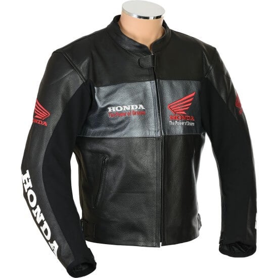 Honda Racing Motorcycle Riding Gear Cowhide Leather Biker Jacket