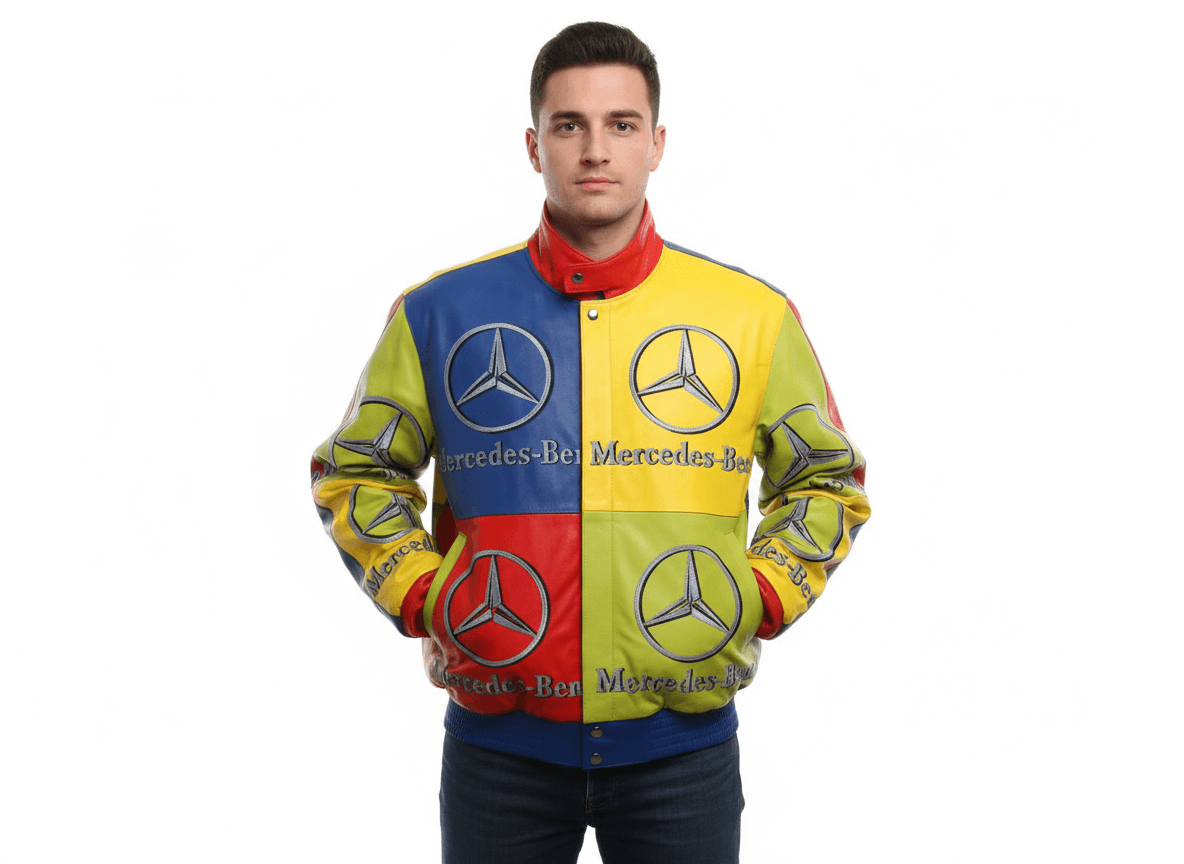 JEFF HAMILTON / Mammoth Mercedes SL-450 Italian Leather Bomber Jacket