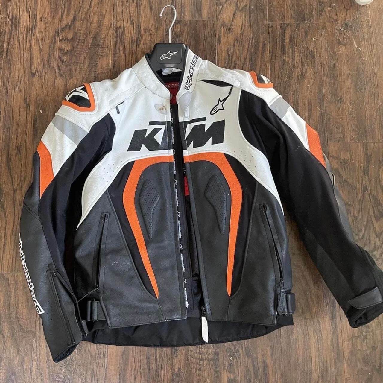 KTM Motorcycle Racing Cowhide Leather Jacket