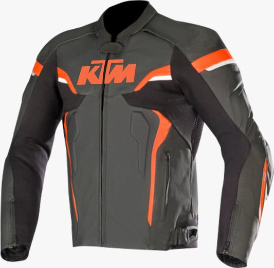 KTM Motorsport Racing Leather Jacket – Premium Protective Motorcycle Gear