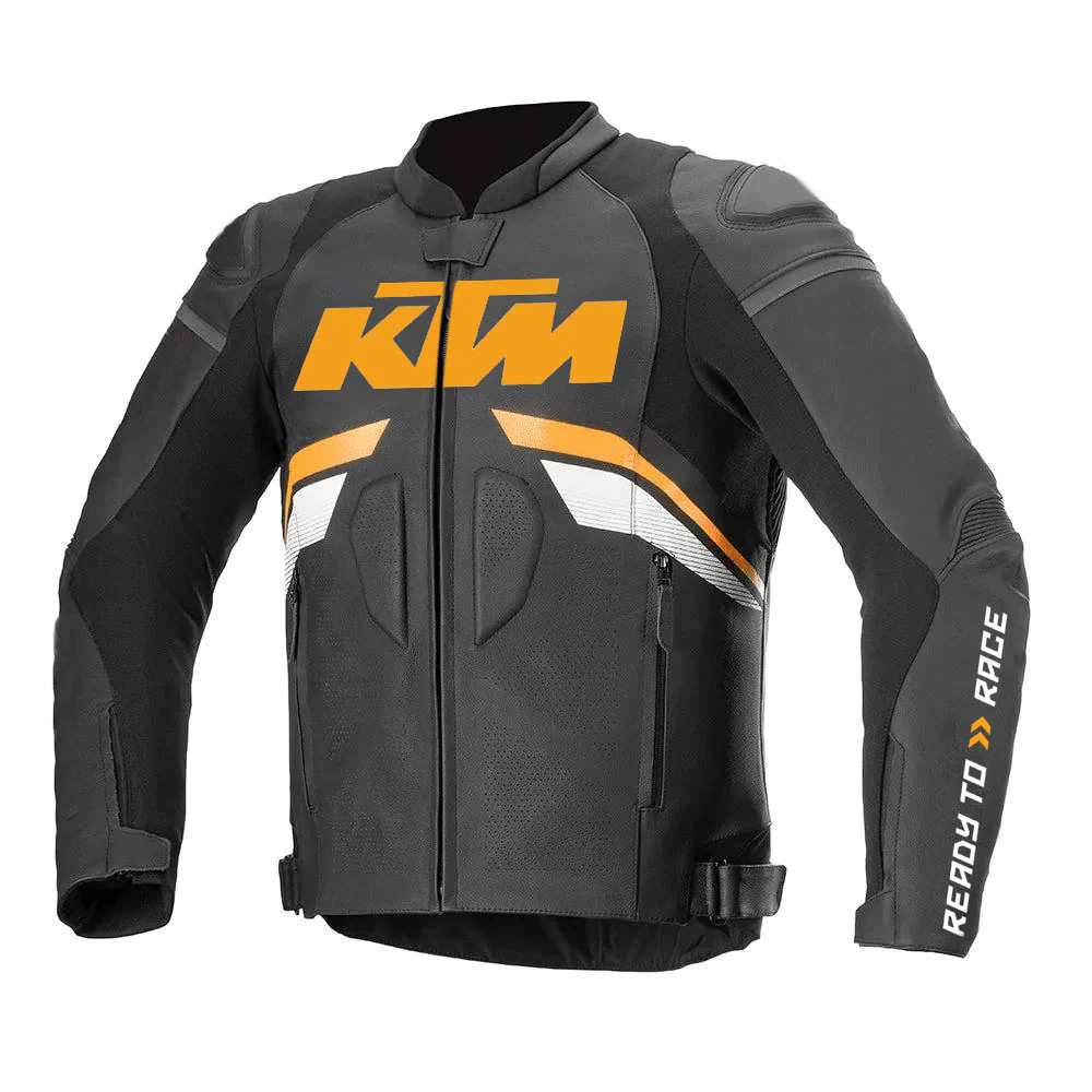KTM Racing Motorbike Leather Jacket