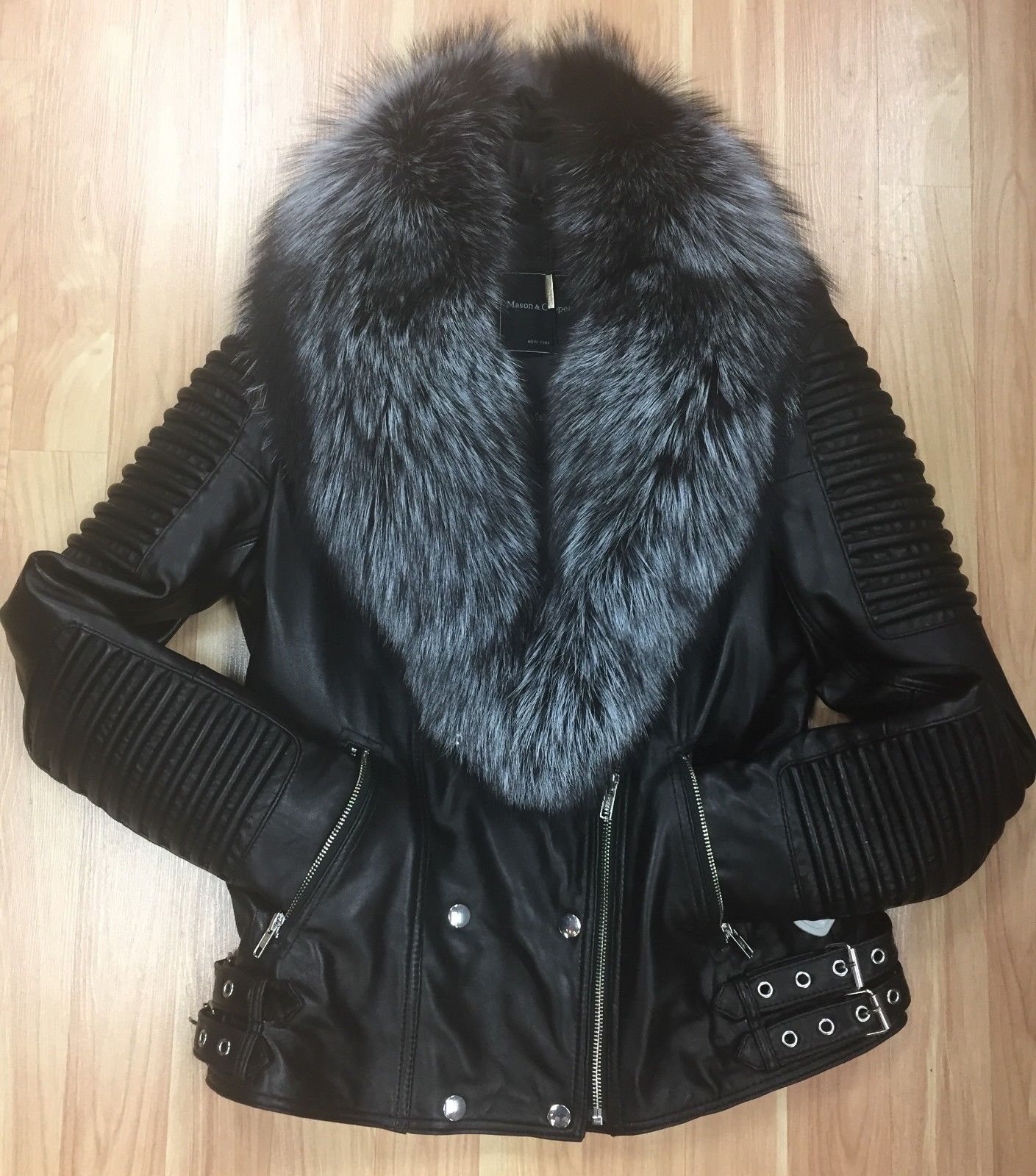 Ladies Lambskin Silver Jacket