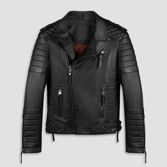 Men Vintage Biker Leather Jacket