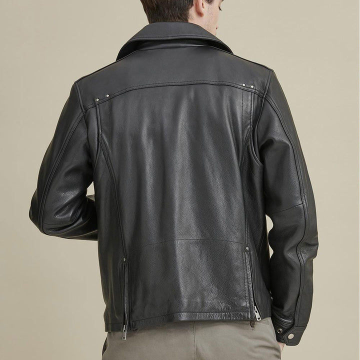 Buy Men's RidingJackets MotoFashion Real Leather Motorbike Moto Jacket