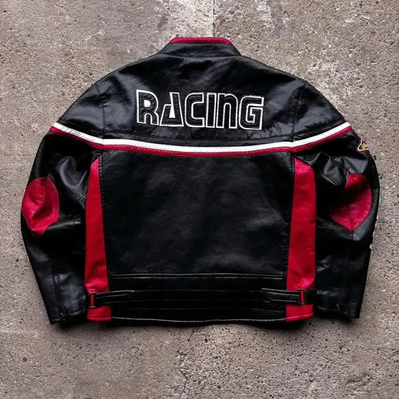 Lucky Strike Black Motorcycle Leather Jacket