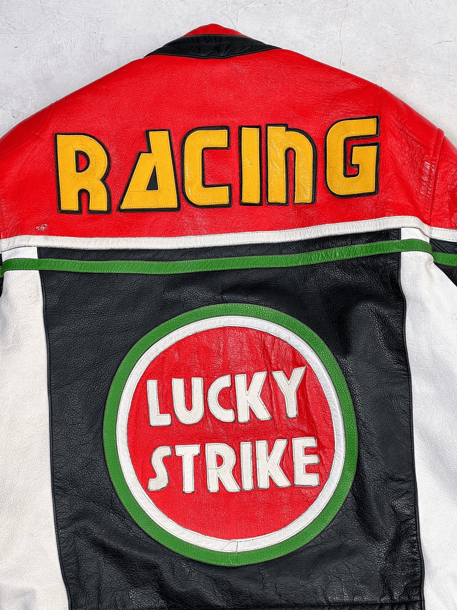 Lucky Strike Motorcycle Racing Leather Jacket