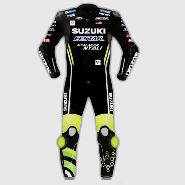 Andrea Iannone Suzuki Motogp Motorcycle Black Leather Suit