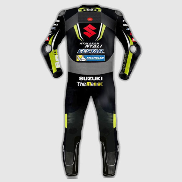 Andrea Iannone Suzuki Motogp Motorcycle Black Leather Suit