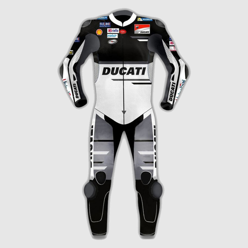 Andrea Dovizioso Ducati Motogp Motorcycle Black Leather Suit