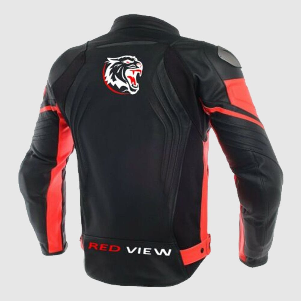 Motorcycle MotoGP Motorbike Racing Leather Jacket Red View