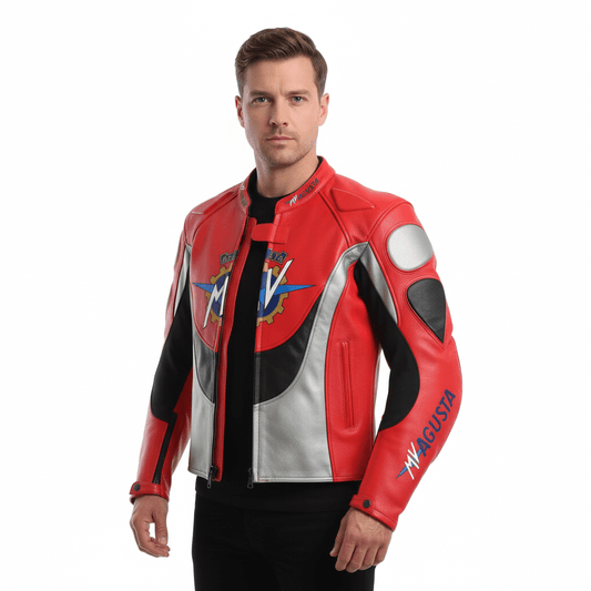 MV Agusta Corse Leather Motorcycle Jacket