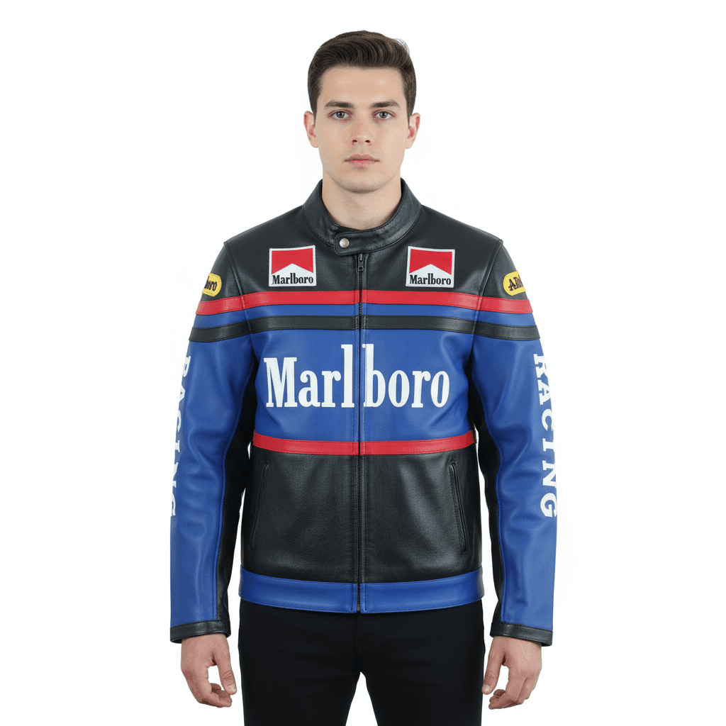 Marlboro F1 Racing Leather Streetwear Jacket