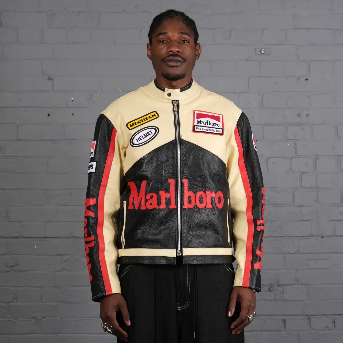 Marlboro Man Racing Streetwear Leather Jacket