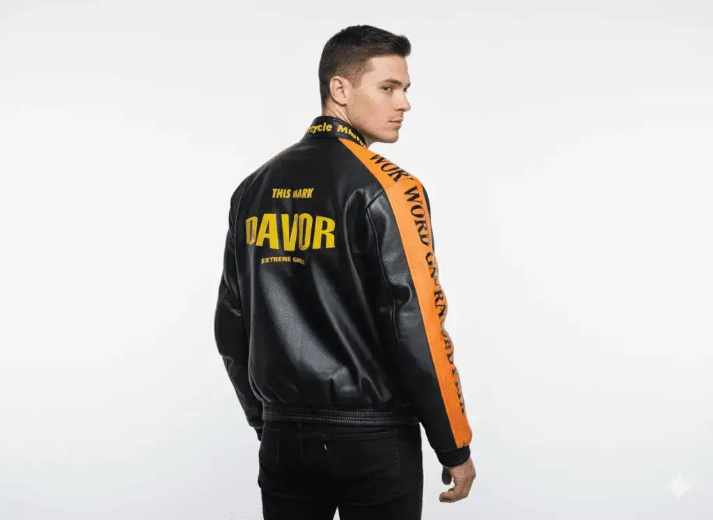 Marlboro Racing Vintage Streetwear Classic Bomber Leather Jacket
