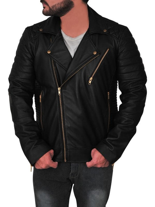 Men's Black Leather Jacket: Classic Design