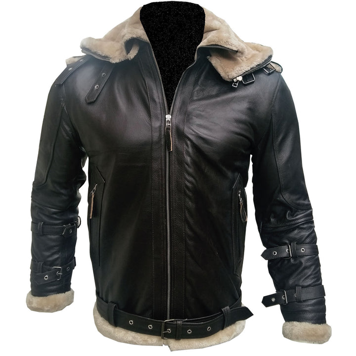 brown faux leather jacket