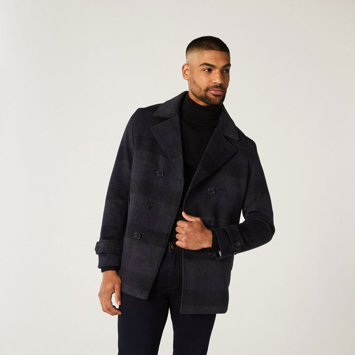 Men's Dark Navy Wool Peacoat