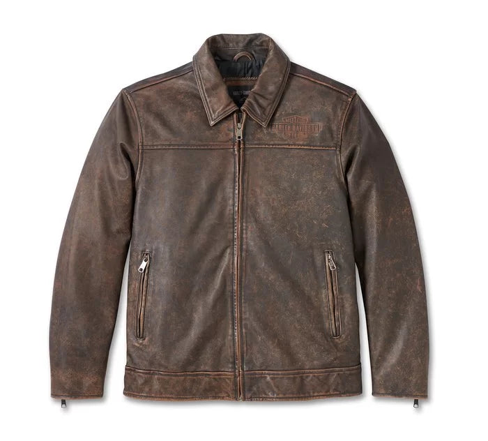 Men’s Gas & Oil Leather Jacket – Rugged Heritage