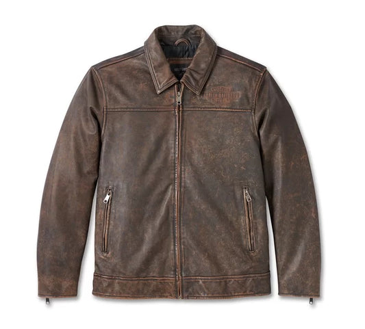 Men’s Gas & Oil Leather Jacket – Rugged Heritage