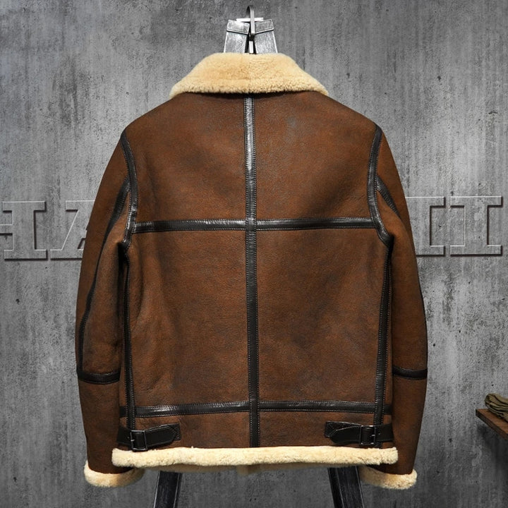 Men's B3 Shearling Dark Brown Leather Jacket