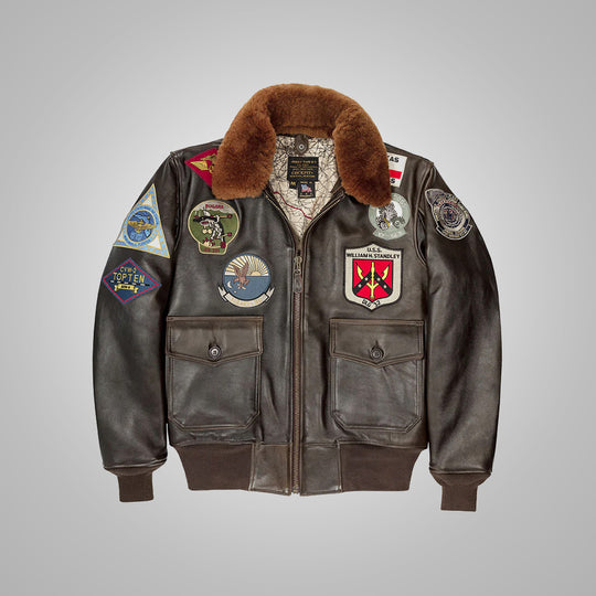 Buy Best fashion Men's Top Gun Maverick G-1 Flight Bomber Jacket