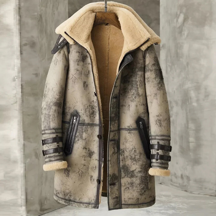 mens shearling sheepskin coat​