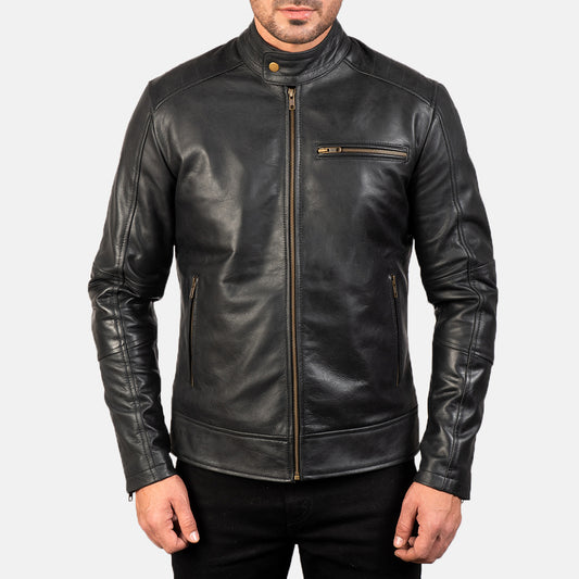 Buy Best Classic Looking Fashion Dean Black Leather Biker Jacket