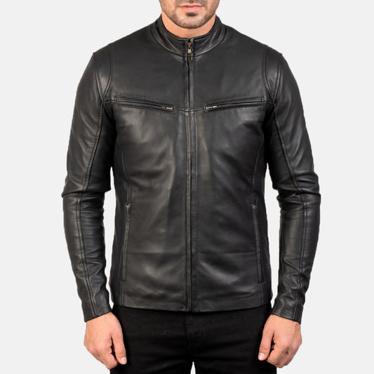 Buy Best Classic Looking Fashion Ionic Black Leather Jacket