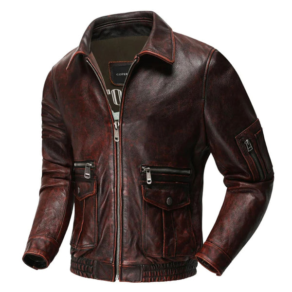 Men's Leather Bomber Jackets - Stylish & Durable – rfxleather.com