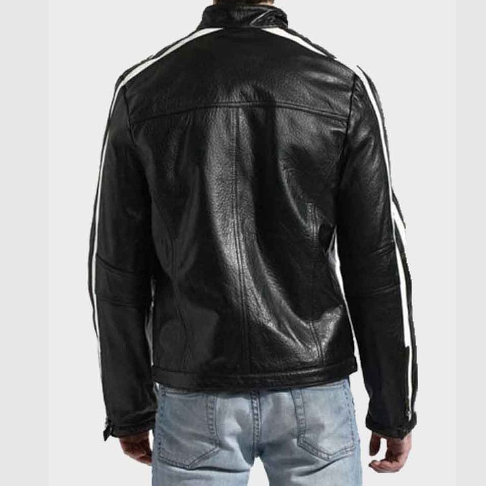 Men’s Black Café Racer Leather Jacket