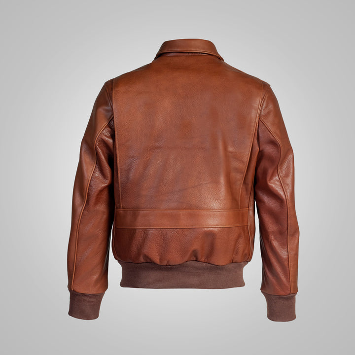 Buy Best Fashion Mens Brown RAF Flying Leather Bomber Jacket