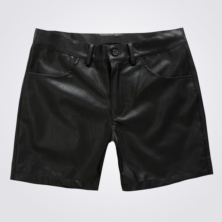 Mens New Black Leather Shorts for guys