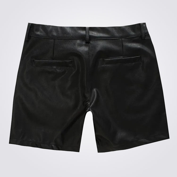 Mens New Black Leather Shorts for guys